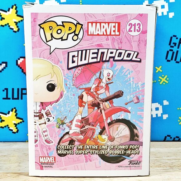 Funko PoP Marvel Unmasked Gwenpool #213 Exclusive Vinyl Figure + Protector - Picture 4 of 10